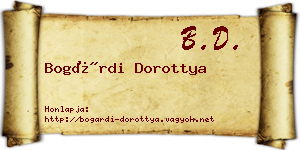 Bogárdi Dorottya névjegykártya