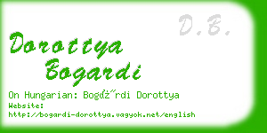 dorottya bogardi business card